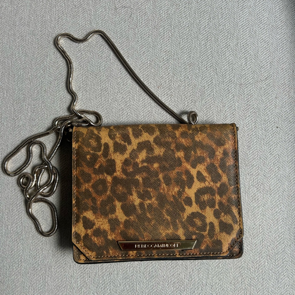 Rebecca Minkoff Leopard Print Wallet with Chain